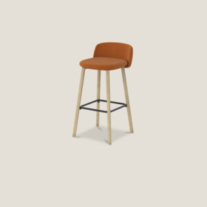 Kalvin High Stool (Low Back) - Wood